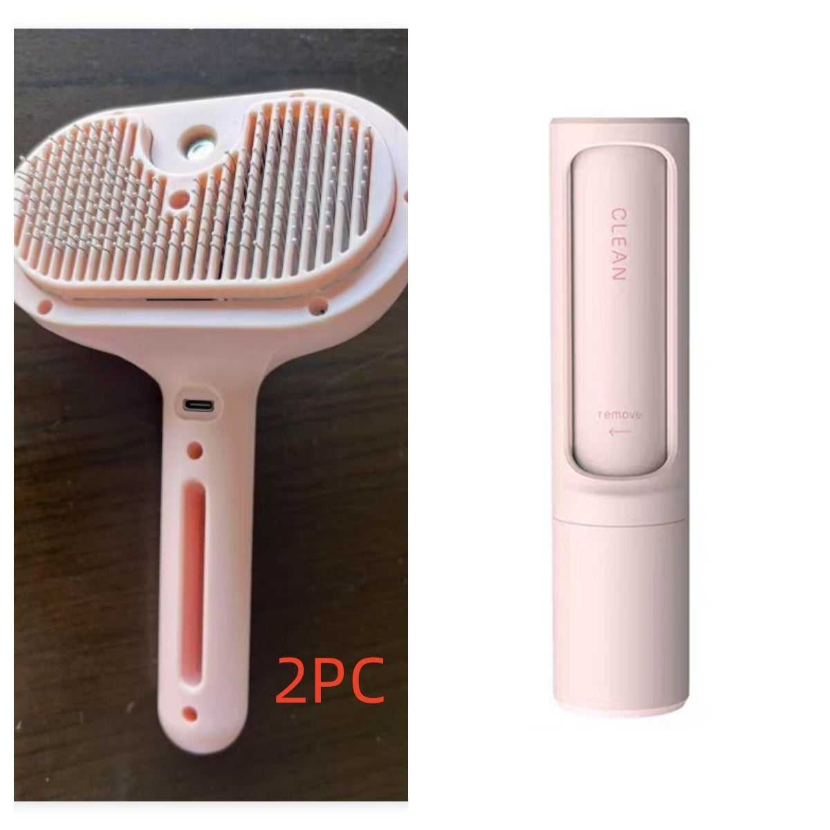 Pet Comb Self Cleaning Pets Hair Remover Brush For Dogs Grooming Tools Dematting Comb Built-in Mist Humidifier Pet Products - Paw Heroes Shop