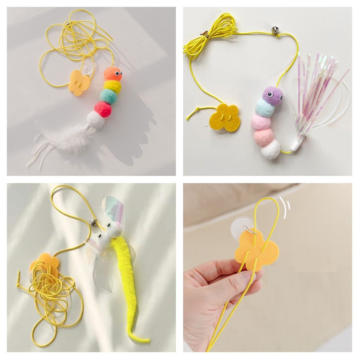 Cat Toys Simulated Cute Toys Funny Self-hey Interactive Toy Rope Grabbing Mouse Telescopic Hanging Cat Pet Supplies - Paw Heroes Shop