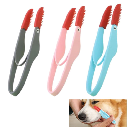 Pet Tear Marks Brush Pet Tear Marks Brush Cat Dog Eye Excrement Brush Soft Washable Pet Combing Brush With Handle Tear Comb Tear Stain Remover Comb Pet Grooming Tools - Paw Heroes Shop