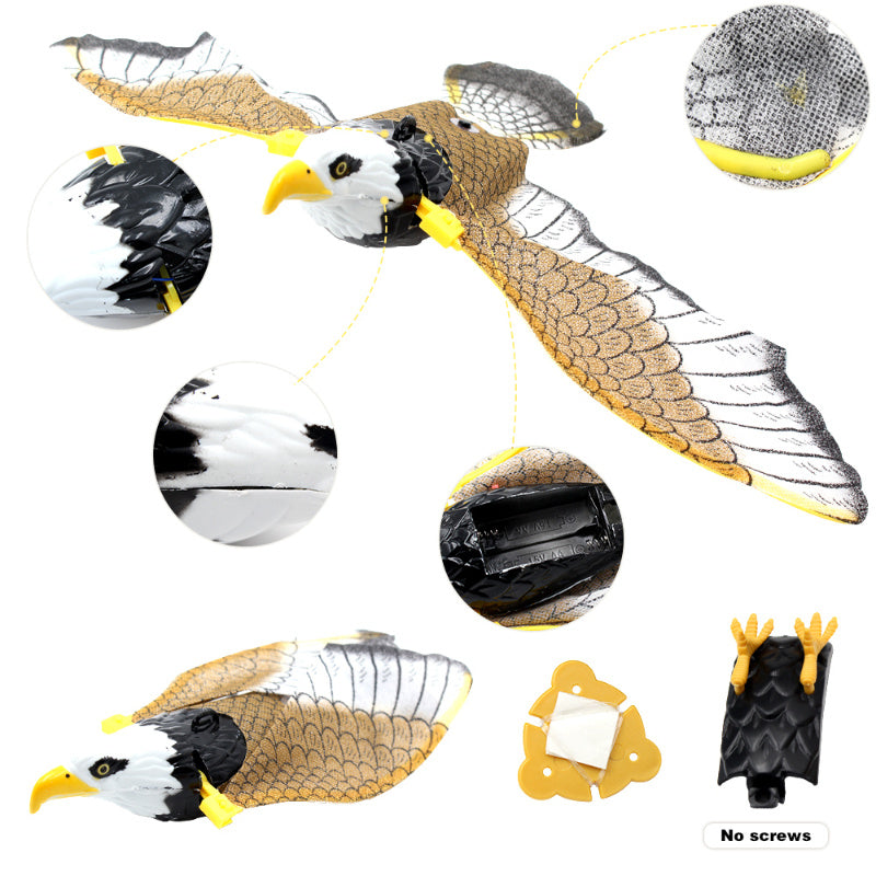 Simulation Bird Cat Interactive Pet Toys Hanging Eagle Flying Teasering Play Kitten Dog Toys Animals Cat Accessories Supplies - Paw Heroes Shop