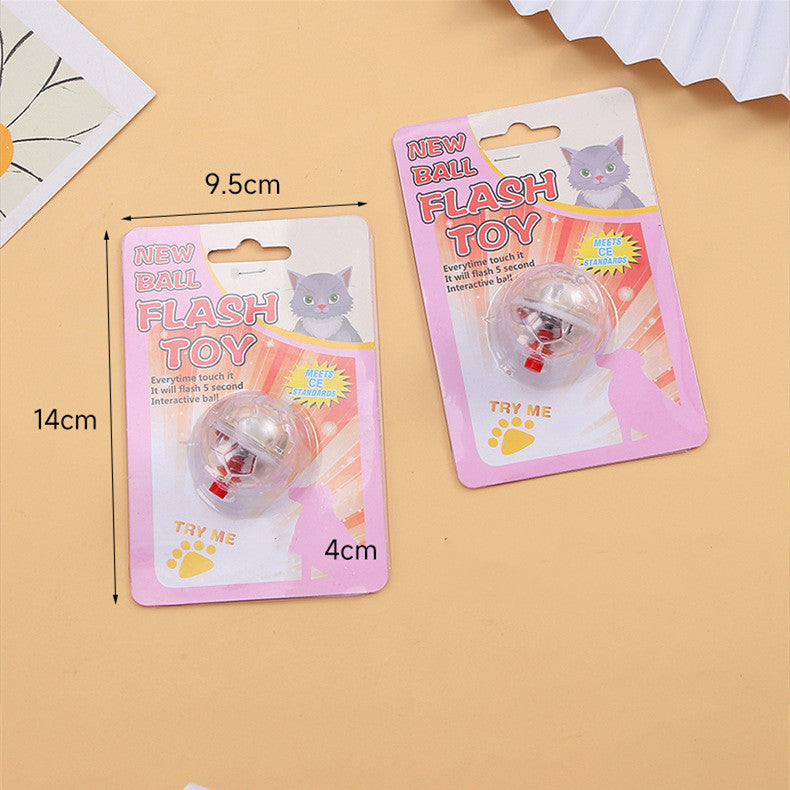 Cat Dog Toy Ball New Fashion Glowing Transparent Plastic Ball Pet Interactive Toy Funny Training Cat GlowBalls Toys Pet Products - Paw Heroes Shop